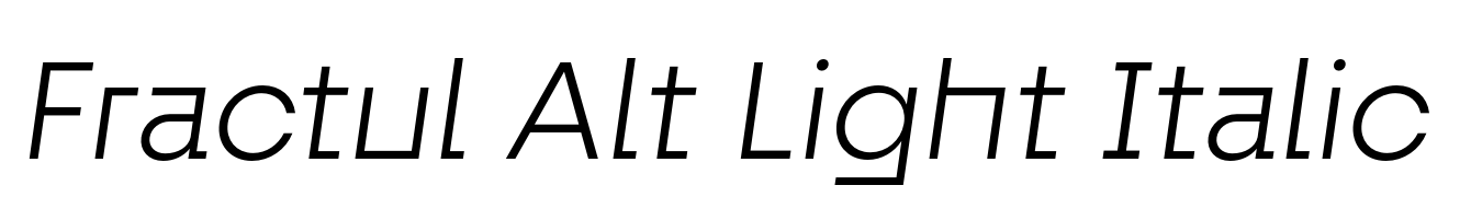 Fractul Alt Light Italic